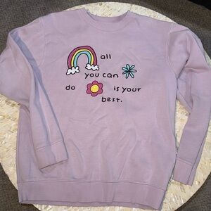 Purple Graphic Sweatshirt